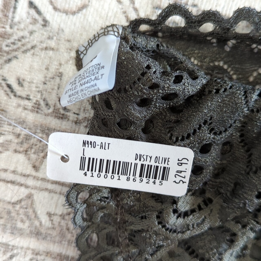 Altar'd State Dusty Olive Lace Bralette - Picture 3 of 3